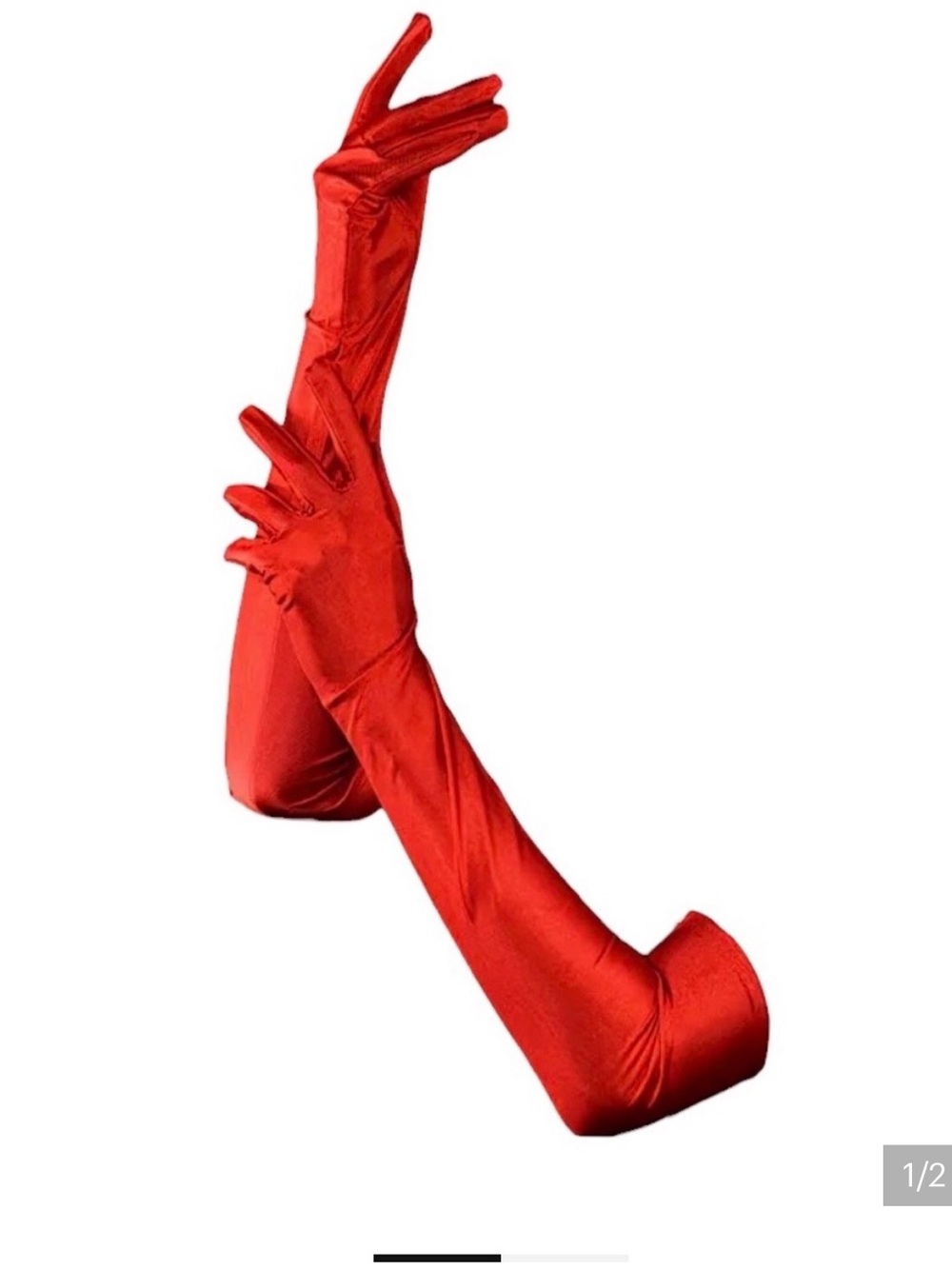 NEW Opera Length Gloves - Red 22” over elbow